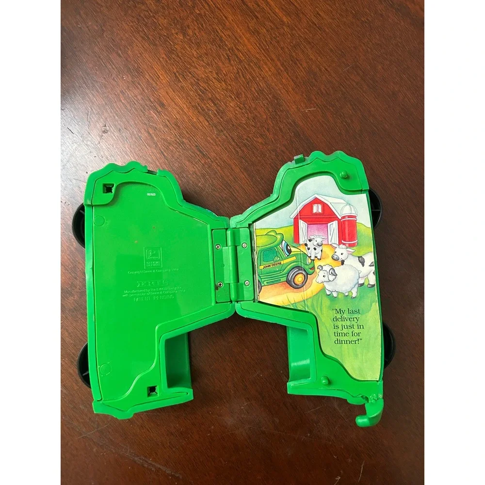 Vintage 1997 John Deere Ertl Green Pickup Truck Fold Open Farm Toy 0078ZD